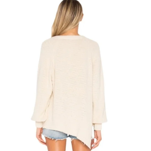Free People Cream V-Neck Sweater - Picture 3 of 14